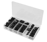 Taidda Rubber Grommet Set Durable Sealing Rings for Wires and Firewalls, 200pcs Rubber Grommet Kit for Leaky Faucets, Hoses, Circular Black Grommets Assortment for Household Use