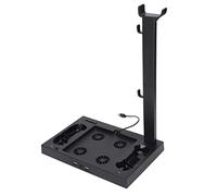 Taidda Series X Console Fast Heat Dissipation Cooling Stand for Multifunctional Cooling Fan Base, Dual Charging for Gamers with LED Indicator, Black