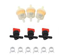 Taidda Shut Off Valve, Lawn Mower Replacement Parts On/Off Fuel Switch Tap Universal Plastic Fuel Gas Tank Motorcycle Fuel Shut Off Valves Filters Clamps Garden Brush Cutter Lawnmower Accessory