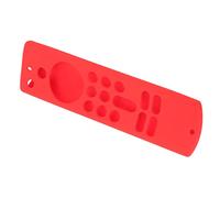 Taidda Silicone Protective Case for Fire TV Stick Remote Control, Shockproof Anti Slip Cover with Lanyard for Kids and Pets, Easy Installation, 3rd Gen, Black (Red Set)