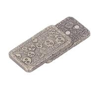 Taidda Skull Pattern Metal ADHD Anxiety Stress Relief Slider Toy for Office Workers, Adults Gold 2.2 X 1. X 0.4in for Home Travel Station