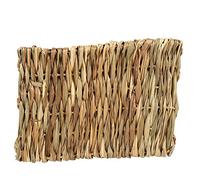 Taidda Small Natural Hand-Woven Grass Mat for Hamster Rabbit Guinea Pig Play Rest Bite Grinding Teeth for Small Animal Pet Eco-Friendly 2 Sizes (S)