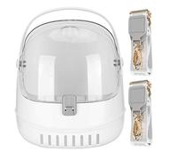 Taidda Space Capsule Pet Carrier, Large Interior Breathable Transparent Backpack for Cats Small Dogs, with Adjustable Shoulder Strap for Travel Outdoor (Interstellar cat bag transparent white style)