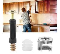 Taidda Sturdy Fastening Connecting Screw for Furniture, Thickened Cam Lock for Book Table, Wardrobe, and Closet, 25Pcs Silver Furniture Fasteners for Household