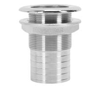 Taidda Thru Hull Fitting, 316 Stainless Steel Marine Boat Fitting, Heavy Duty Barbed Thru Hull Connector with Multiple Groove Rings, for Bilge Drainage and Cooling (2 Inch Half Thread Outlet No