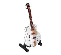 Taidda Tiny White Guitar Model with Beautiful Proportions, Exquisite Mini Design for Music Lovers, Home Office Decor