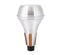 Taidda Trumpet Mute, Sturdy Durable Aluminum Alloy & Cork Strips Practice Trumpet Mute Brasses Musical Instrument Part Accessory for Music Lovers