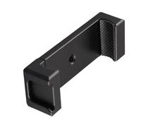 Taidda Universal Durable Metal Phone Clamp with Adjustable Width for 6-8.5cm Mobile Phone, 1/4 in Screw Holes, Black Alloy, 1pc