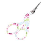 Taidda Vintage Stainless Steel Flower Pattern Sewing Craft Scissors for Household Beauty Blue 3.54x1.57x0.12in (Pink Porcelain)