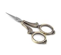 Taidda Vintage Stainless Steel Sewing Scissors Durable Cutting Tool for Embroidery Crafts, Stainless Steel Scissors for Dressmaking Fabric Crafts, Vintage for Various Materials (Figure 8 Cut Bronze)