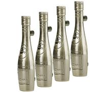 Taidda Vintage Wine Bottle Shape Door Cabinet Cupboard Handle Pull for Closet Locker, 4 Pack (Bronze)