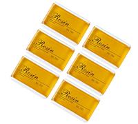Taidda Violin Rosin Low Dust Smooth Control for Viola Cello Bow String Rosin for Safe Playing 6Pcs for Various Instruments (Yellow)