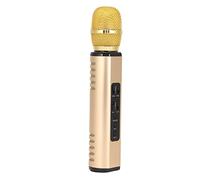 Taidda Wireless Bluetooth Singing Microphone Speaker Perfect for Karaoke, Ergonomic Design, Easy to Use for PC Smartphones, 2000mAh Rechargeable Battery (Gold)