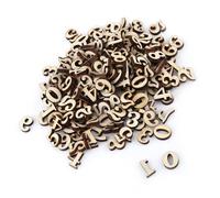 Taidda Wooden A-Z Letters 200Pcs Mixed Safe Numbers Unpaint DIY Decorations for Kids Early Learning Toys (#02)