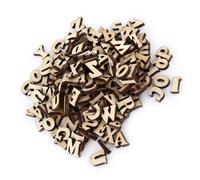 Taidda Wooden A-Z Letters 200Pcs Mixed Safe Numbers Unpaint DIY Decorations for Kids Early Learning Toys (#01)