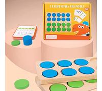 Taidda Wooden Ten Frame Set Math Counters for Kids Cultivate Mathematical Thinking, Educational Learning Toy for 3-6 Year Olds (black)