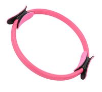 Taidda Yoga Ring Fitness Double Handled Exercise Circle for Toning and Strengthening Muscles, for Home Training, High-Strength Glass Fiber Material, 14.6in Diameter, Yoga Supplies (Pink)