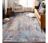 Taidianolp Area Rugs 2.6 x 5 ft,Abstract Brown Grey Modern Decor,Blue, 80 x 150 cm,Entryway Bedroom Throw Rug Farmhouse Kitchen Dorm