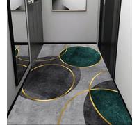 Taidianolp Area Rugs 3 x 6 ft,Neutral Colours Black Grey Yellow Geometric Design,Green, 90 x 180 cm,Living Room Bedroom Kitchen Runner Throw Rug Farmhouse Mat,