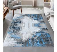 Taidianolp Area Rugs 4 x 5 ft,Black Navy Blue Grey Abstract Contemporary,Blue, 120 x 150 cm,Indoor Home Decorations Rug for Makeup Vanities Table Decor