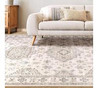 Taidianolp Area Rugs 4 x 5 ft,Vintage Distressed Floral Farmhouse Decor Multicolour,Beige, 120 x 150 cm,Indoor Home Decorations Rug for Makeup Vanities Table Decor