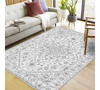 Taidianolp Area Rugs 4 x 6 ft,Vintage Floral Shabby Chic Home Decor,Grey, 120 x 180 cm,Contemporary Bedroom Carpet Living Room Aesthetic Decorations,