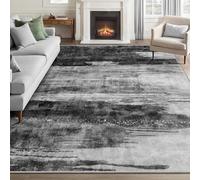 Taidianolp Area Rugs 5.2 x 6 ft,Grey Abstract Modern Contemporary Home Decor,Black, 160 x 180 cm,Short Pile Carpet Living Room Rugs Bedroom Medium Dining Room,