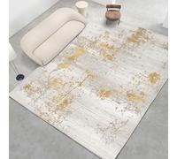 Taidianolp Area Rugs Living Room,Yellow,150 x 240 cm,Mustard Yellow Grey Abstract Pattern Modern,5ft x 8ft Dining Room Rugs for Under Table Decorations,