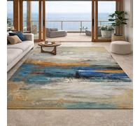 Taidianolp Area Rugs Rectangular,Abstract Colourful Blue, Orange, White, Beige, Gray, 110 x 180 cm,Living Room Rug Carpet Floor Mat Bedroom Aesthetic Decorations