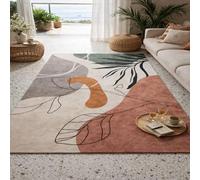 Taidianolp Area Rugs Rectangular,Abstract, Geometric, Modern Green, Gray, Beige, Neutral-colours, Pink, Black, 140 x 190 cm,Short Pile Carpet Rugs Living Room Bedroom Medium Dining Room,