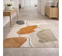 Taidianolp Area Rugs Rectangular,Abstract Modern Orange, Brown, Beige, Gray, White, 50 x 80 cm,Welcome Mat Entryway Rug Bathroom Floor Mat Entry Entrance