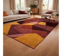 Taidianolp Area Rugs Rectangular,Geometric Abstract Purple, Yellow, Black, 90 x 150 cm,Indoor Home Decorations Rug for Makeup Vanities Table Decor