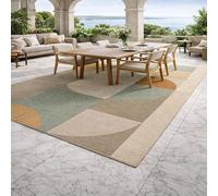 Taidianolp Area Rugs Rectangular,Modern Geometric Beige Gray Orange Blue Neutral-colours, 120 x 150 cm,Printed Rug for Living Room Art Decor Bedroom Home Aesthetic