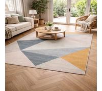Taidianolp Area Rugs Rectangular,Modern Geometric Blue, Gray, Beige, Neutral-colours, 180 x 210 cm,Living Room Decorative Rug Home Decor Carpet Bedroom Aesthetic