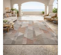 Taidianolp Area Rugs Rectangular,Modern Geometric Gray, Beige, Neutral-colours, Orange, 180 x 210 cm,Living Room Decorative Rug Home Decor Carpet Bedroom Aesthetic