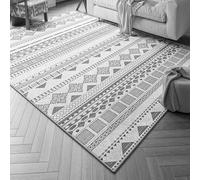 Taidianolp Large Rugs 6 x 9.8 ft,Vintage Geometric Design Modern Print,Grey, 180 x 300 cm,Washable Rug for Living Room Bedroom Carpet Dining Room,