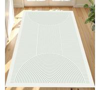 Taidianolp Large Rugs 6 x 9 ft,Modern Geometric Design Floor Decor,Duck Egg Blue, 180 x 270 cm,Living Room Rugs for Bedroom Soft Carpets Home Decorations,