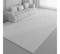 Taidianolp Large Rugs 6 x 9 ft,Modern Geometric Stripe Contemporary Design,Grey, 180 x 270 cm,Living Room Rugs for Bedroom Soft Carpets Home Decorations,