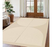Taidianolp Large Rugs 6 x 9 ft,Modern Neutral Colours Geometric Design,Cream, 180 x 270 cm,Living Room Rugs for Bedroom Soft Carpets Home Decorations,