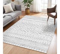 Taidianolp Large Rugs 6 x 9 ft,Vintage Modern Neutral Geometric Design,Grey, 180 x 270 cm,Washable Rug for Living Room Bedroom Carpet Dining Room,