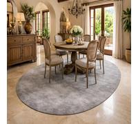 Taidianolp Oval Rugs, 2.6 x 3.3 ft,Modern Abstract Design Gray, 80 x 100 cm,Modern Bedroom Contemporary Living Room Rug Throw Mat,