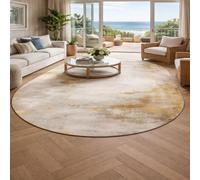 Taidianolp Oval Rugs, 4.6 x 6.5 ft,Modern Abstract Yellow, Gray, White,140 x 200 cm,Machine Washable Carpet Living Room Home Decor Bedroom Aesthetic