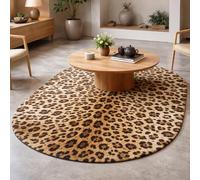 Taidianolp Personalized Rugs Oval Shape, Customized Animal Print Pattern, 2 x 3.3 ft,Custom 60 x 100 cm,Entryway Bedroom Throw Rug Farmhouse Kitchen Welcome Doormat