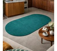 Taidianolp Personalized Rugs Oval Shape, Customized Photo/Text Pattern, 2 x 3.3 ft,Teal 60 x 100 cm,Entryway Bedroom Throw Rug Farmhouse Kitchen Welcome Doormat