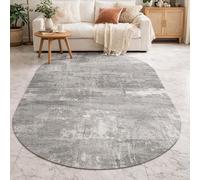 Taidianolp Personalized Rugs Oval Shape, Customized Photo/Text Pattern, 3 x 6 ft,Grey White 90 x 180 cm,Rug for Living Room Lounge Farmhouse Dining Room Deco,