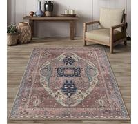 Taidianolp Very Large Rugs,Traditional Vintage Shabby Chic Pattern Floor Decor,Brown, 200 x 280 cm,Living Room Lounge Dining Room Bedroom Aesthetic Decorations