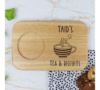 Taid's Tea & Biscuits Board, Wooden Treat Board, Snack Tray, Father's Day, Birthday Gifts for Taid, Welsh Grandad