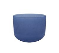 TAIFENG A Note Third Eyes Chakra Indigo Colored Quartz Frosted Crystal Singing Bowl 8 inch