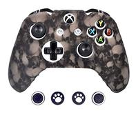 Taifond Anti-Slip Silicone Controller Cover Protective Skins for Microsoft Xbox One S & One X Controller with 4 Thumb Grip Caps(Skull 1.0)