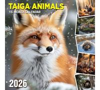 Taiga Animals 2026 Calendar: Wildlife of northern forests across the seasons